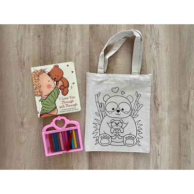 DIY Colouring Love my baby Tote Bag