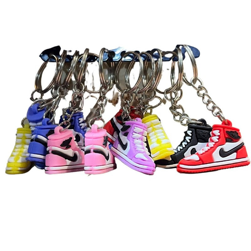 thumbnail image 2 of 100-Pack 2D Sneaker Keychains – Hype Beast Shoe Lot – Multi-Color PVC 2 of 6