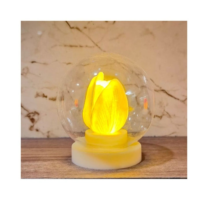 Dome shaped flower Led candle (Set of 5) (Assorted Colours)