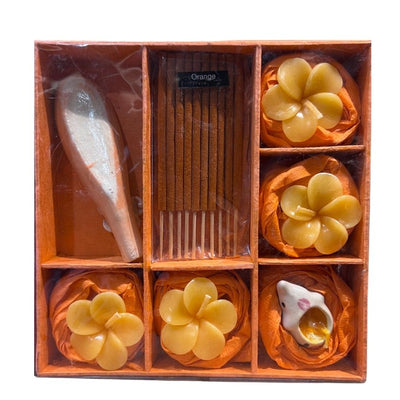 Candle, Incense and Aroma Set (Orange)