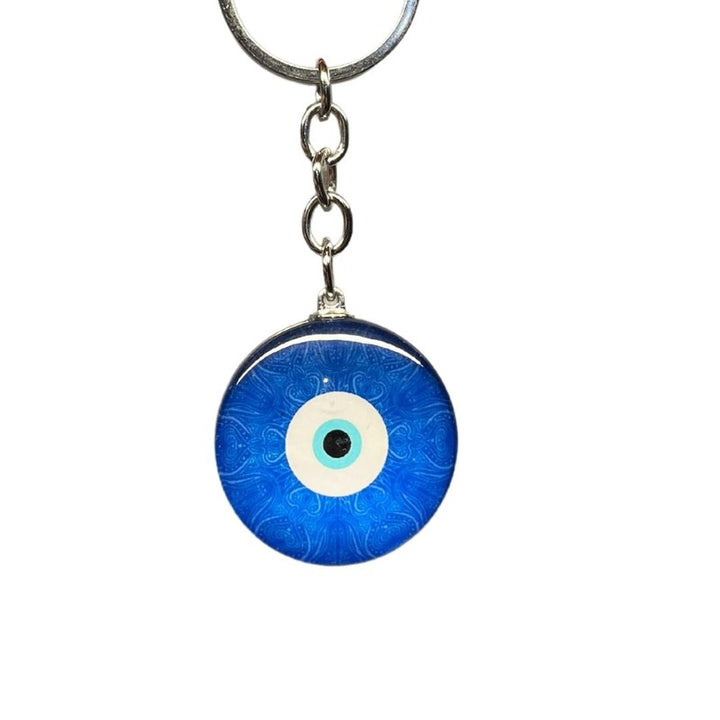 Evil Eye blue 3d Logo Keychain