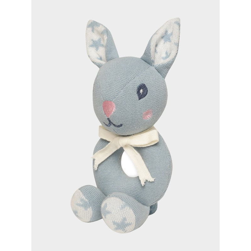 Ring Rattle Shape Soft Toy- Blue