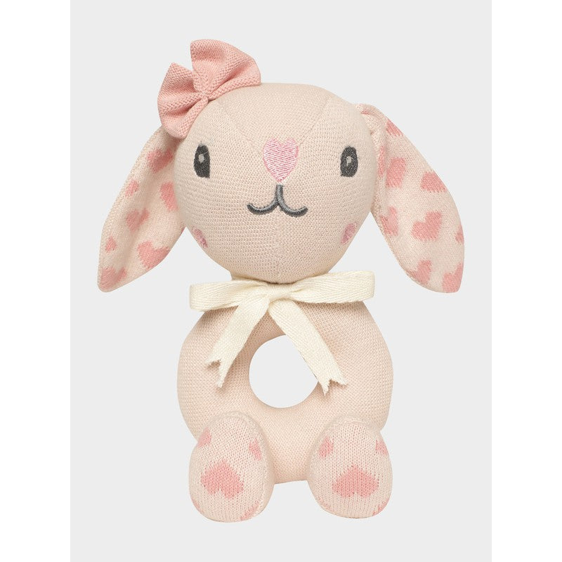 Ring Rattle Shape Soft Toy- Pink