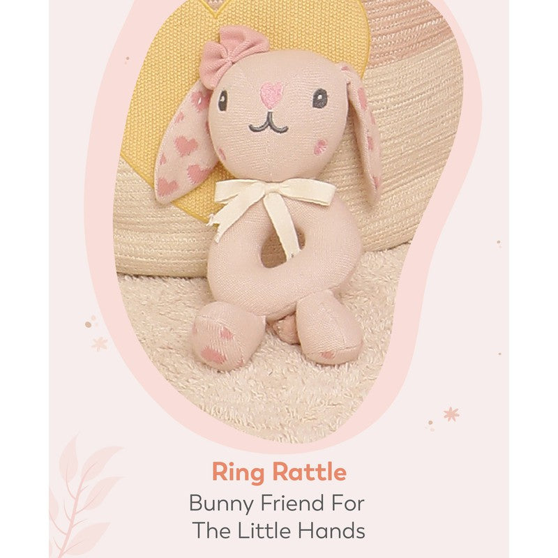 Ring Rattle Shape Soft Toy- Pink