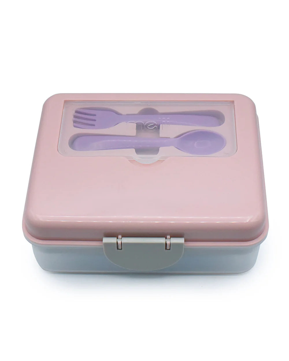 Melii 2 Tier Bento Lunch Box with 6 Compartments & Removable Top Tier | Includes Spoon & Fork
