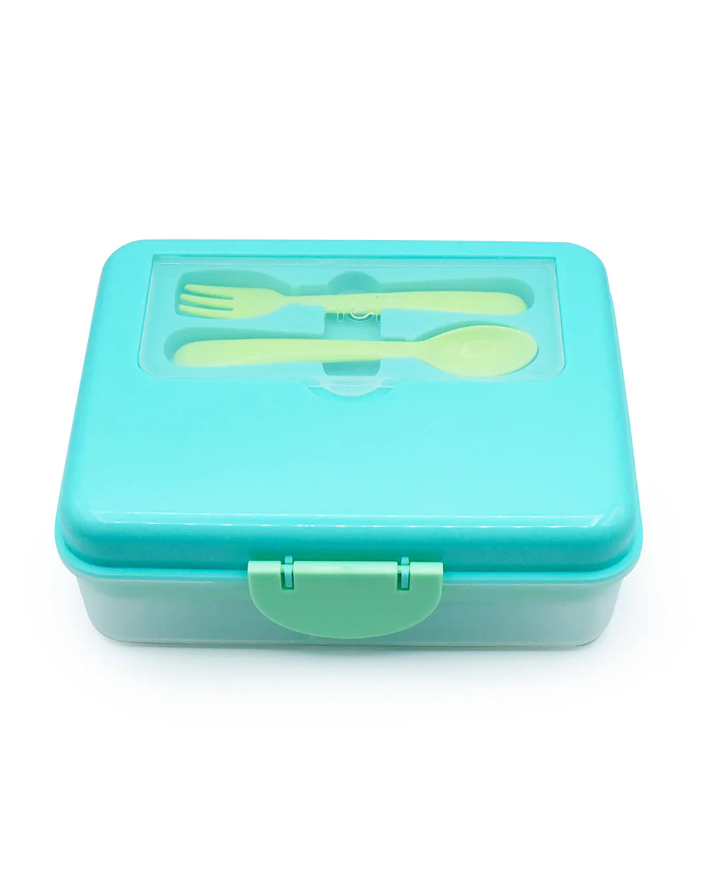 Melii 2 Tier Bento Lunch Box with 6 Compartments & Removable Top Tier | Includes Spoon & Fork