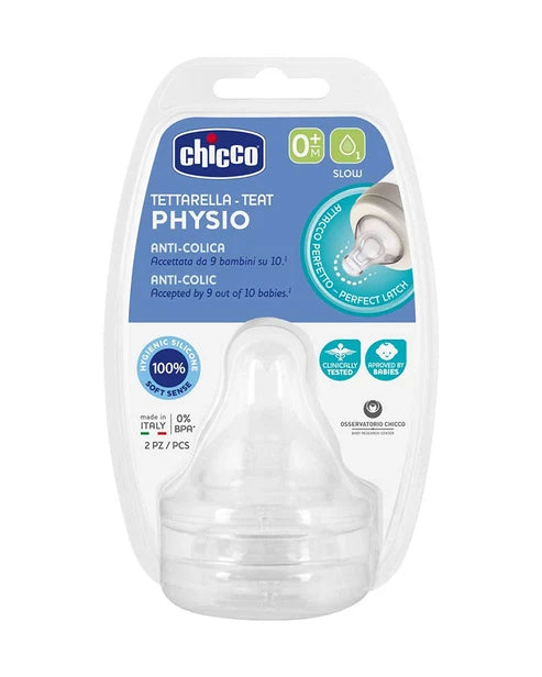 Chicco Pack of 2 Physio Teat-Advanced Anti Colic Effect