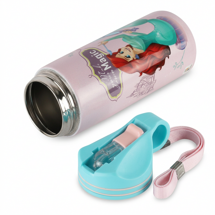 Striders Disney Princess Kids Water Bottle – 500ml | Leak-Proof Non-Insulated Sipper | School & Travel Bottle | 3+ Years