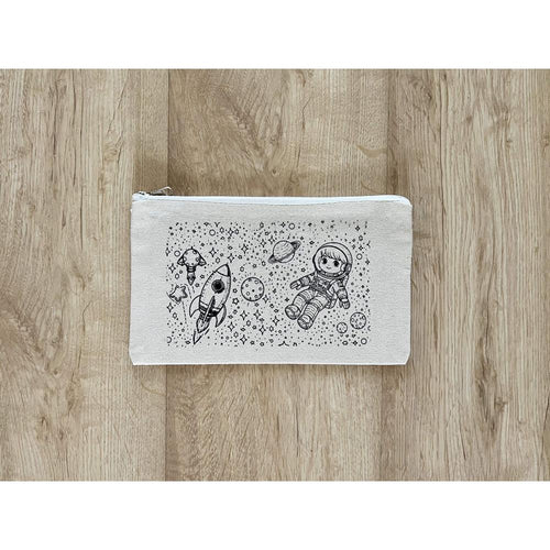Little Canvas DIY Colouring Little Astronaut Pouch | Canvas Art & Craft Activity for Kids