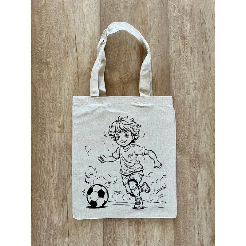 DIY Colouring Soccer Champ Tote Bag (3-6 Years)