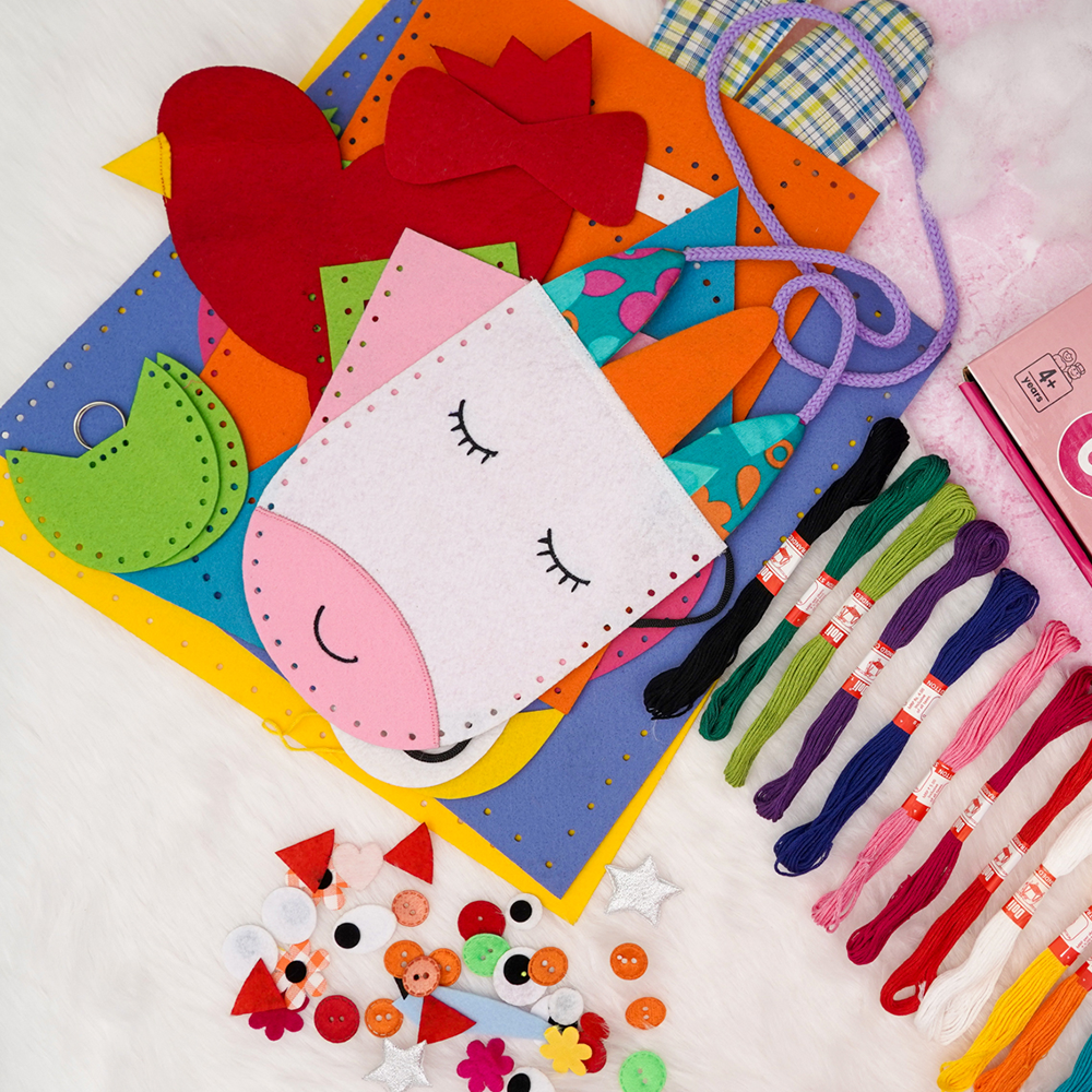 DIY Sewing Art & Craft Kit Bundle - Learn and Create Six Charming Projects