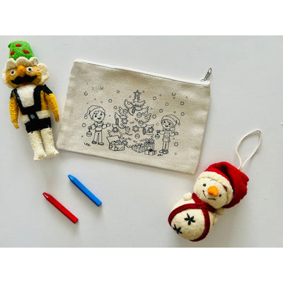 DIY Colouring Santa's Little Helper's Pouch (3-6 Years)