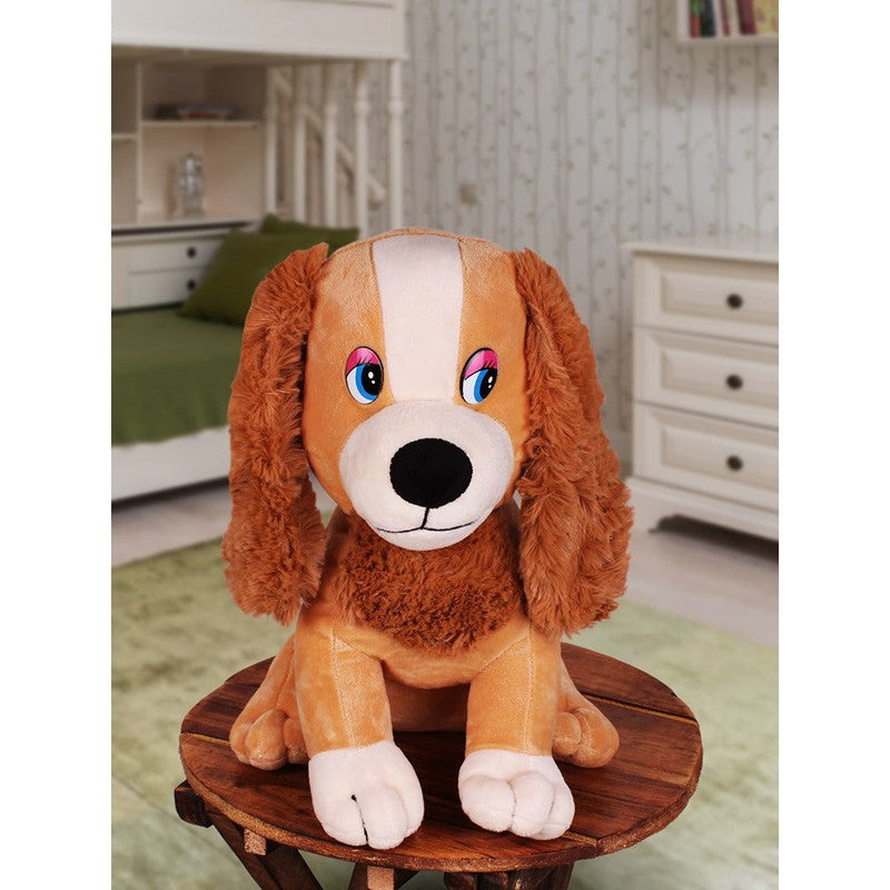 Charles Spaniel Dog Soft Toy Brown White | Height - 30 cm