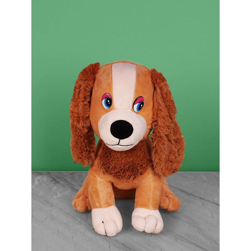 Charles Spaniel Dog Soft Toy Brown White | Height - 30 cm