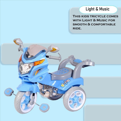 Victor Musical Tricycle With Light & Under Seat Storage Space (Blue) | COD Not Available