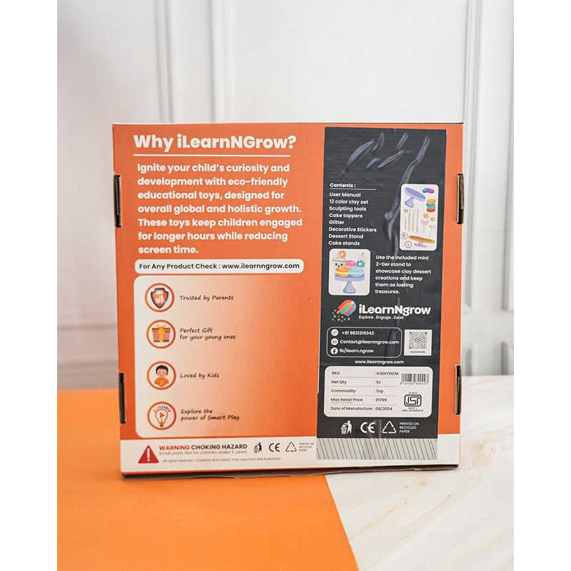 Ilearnngrow DIY Dessert Clay Making Kit (6-10 Years)