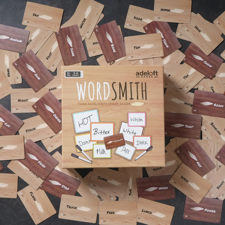 Adeloft Wordsmith Word Matching Party Game | Think Alike Family & Friends Game | 3–8 Players