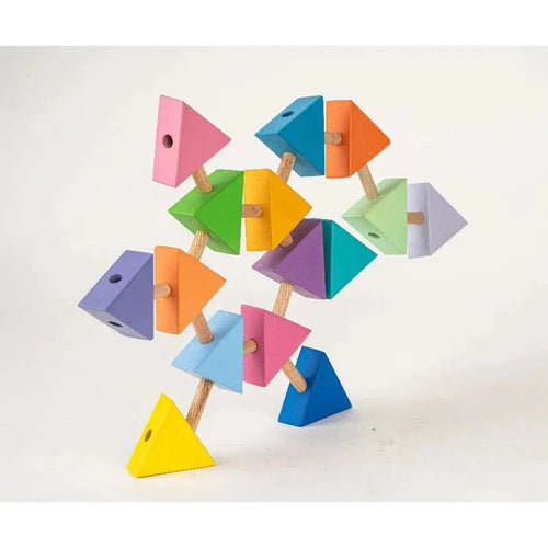 WoodBee Toys 15 Pieces Trilinks - Open Ended Toy (3-6 Years)