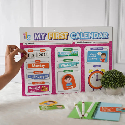 Ilearnngrow My First Home Calendar - Fun & Interactive Calendar for Kids