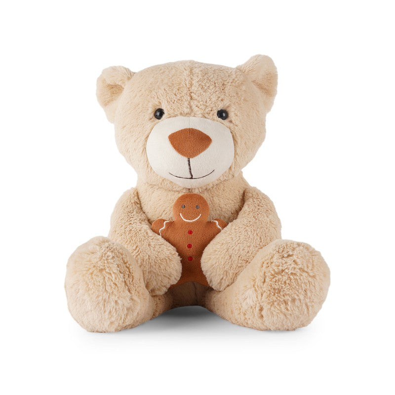 Teddy Bear Fluffy Taupe Bear with Gingerbread Soft Toy