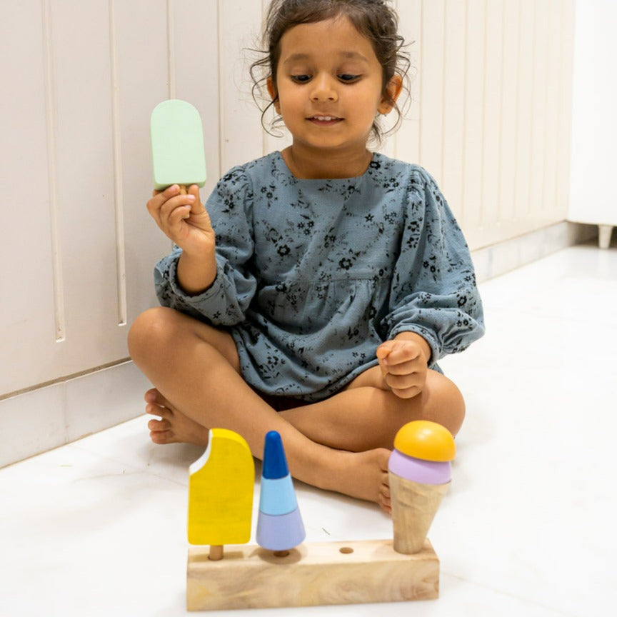 Wooden Ice - cream Stacking Toy | Stacking Toys for Kids