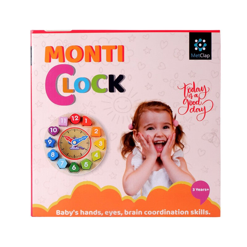 Monti Clock | 12 Different Shapes Learning Color Shapes and Number Learning Activity