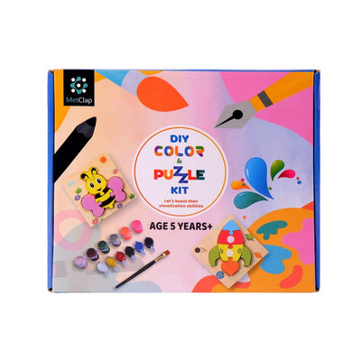 DIY Color & Puzzle Kit, Animal Puzzle Game