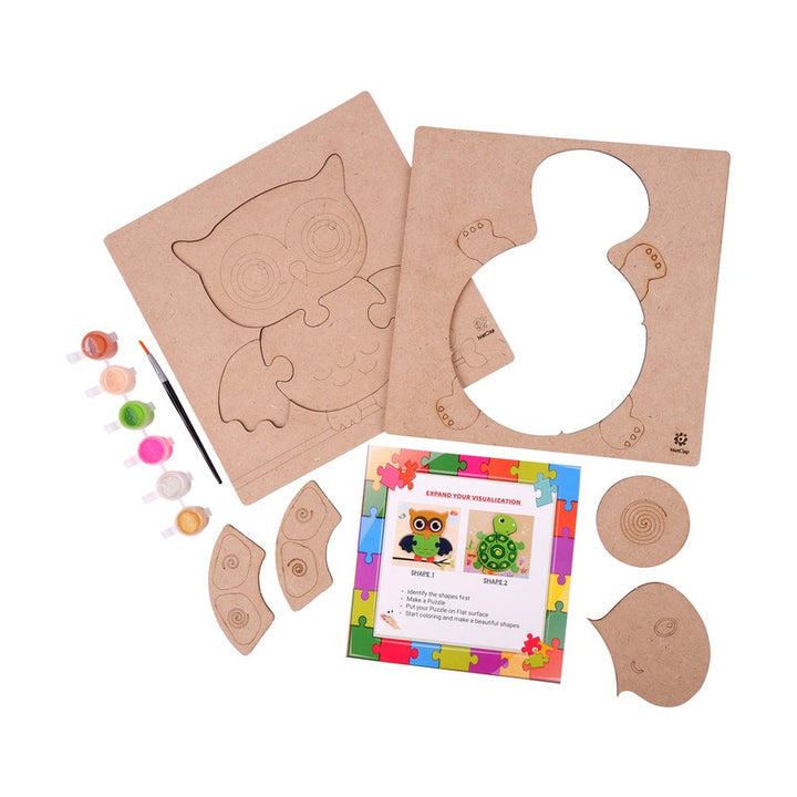 DIY Color & Puzzle Kit, Animal Puzzle Game