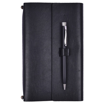 Vintage Style Refillable Notebook | Regal (Pen & Box not Included) | Black