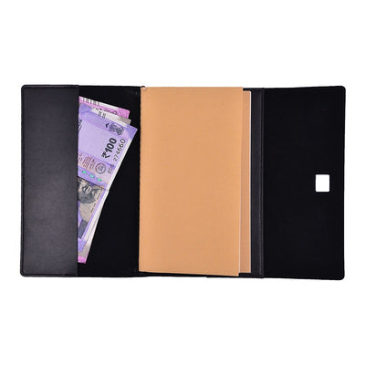 Vintage Style Refillable Notebook | Regal (Pen & Box not Included) | Black