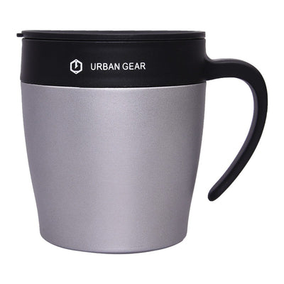 Grey Colored Tork 350 Stainless Steel Mug with Handle (350ml)