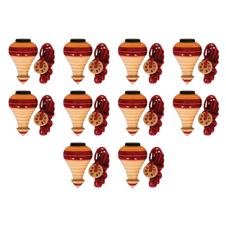 Spinning Tops | Pack Of 10 | Lattu | Bhawra | Bambaram |