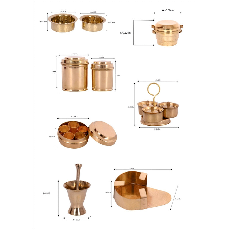 Premium Brass Pretend Play Kitchen Set