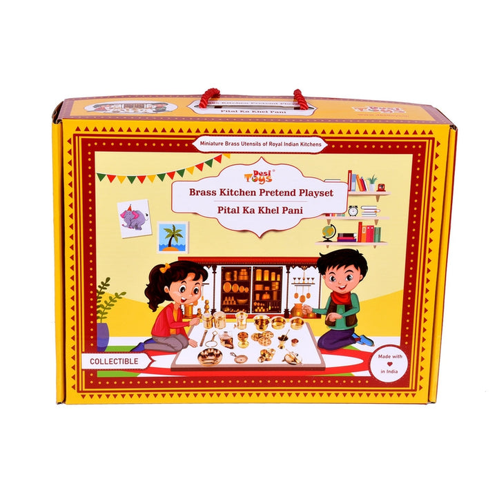 Premium Brass Pretend Play Kitchen Set