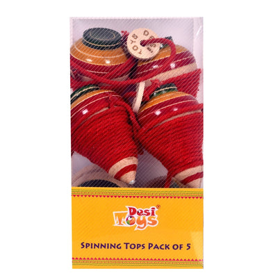 Spinning Tops Pack of 5