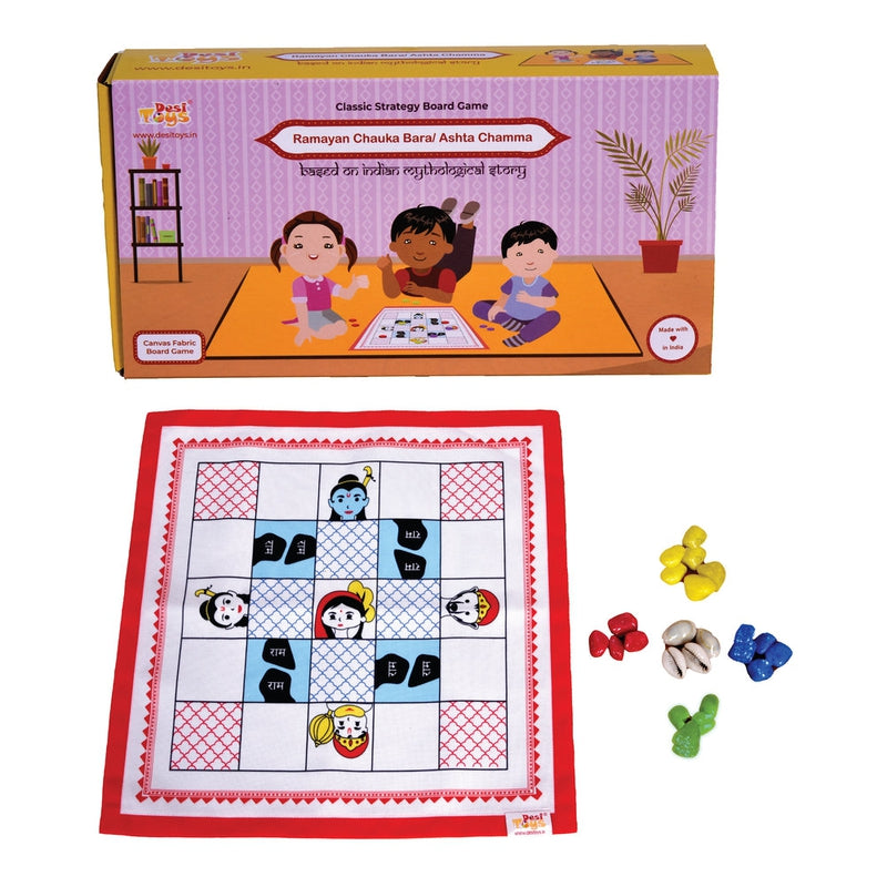 Ramayan Chauka Bara/Ashta Chamma | Canvas Fabric Board Game