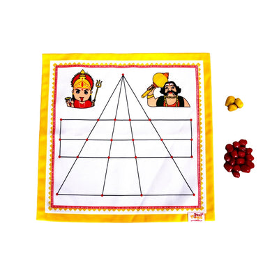 Maa Kali Goats & Tigers / Bagh Bakri | Canvas Fabric Board Game