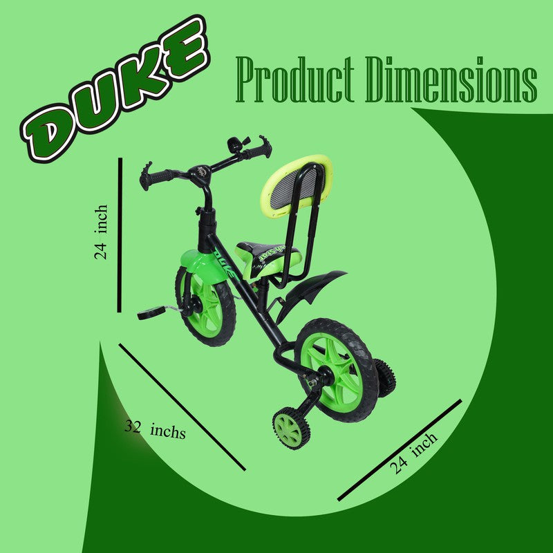 Duke Tricycle for Kids with Pillion Wheels, Smart Plug & Play with Cushion Seat Amaze | Green | COD Not Available