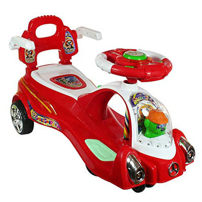 Non Battery Operated Space Car Magic Ride-on & Wagon For Kids (Red) | COD not Available