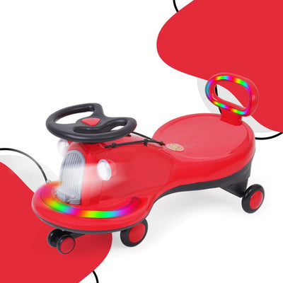Non Battery Operated Train Ride On | Musical Front Lights with Backrest Lights Superior Quality Smooth Wheels | Red | COD not Available