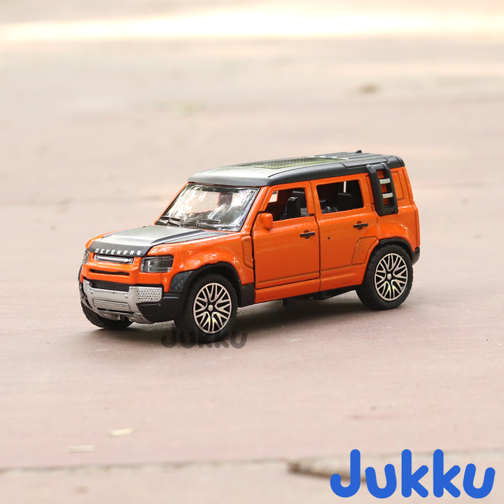 Jukku Resembling Defender Diecast Car - Pullback, Openable Doors & Bonnet | 1:36 Scale (3 Years till Grown Ups)