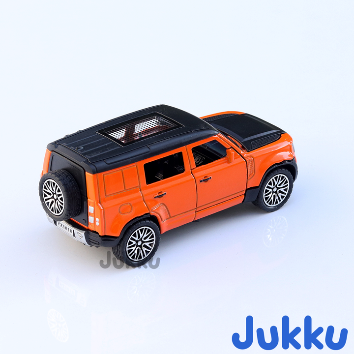 Jukku Resembling Defender Diecast Car - Pullback, Openable Doors & Bonnet | 1:36 Scale (3 Years till Grown Ups)