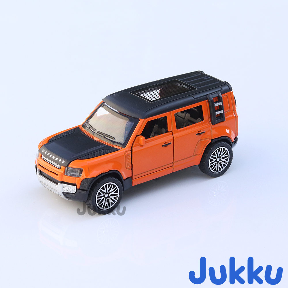 Jukku Resembling Defender Diecast Car - Pullback, Openable Doors & Bonnet | 1:36 Scale (3 Years till Grown Ups)