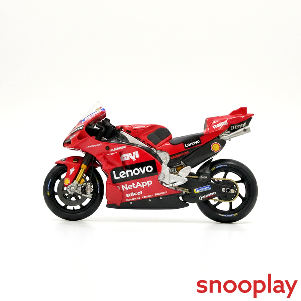 Maisto Original Ducati Lenovo Team 2024 Licensed Diecast Bike | 1:18 Scale (14 Years till Grown Ups)