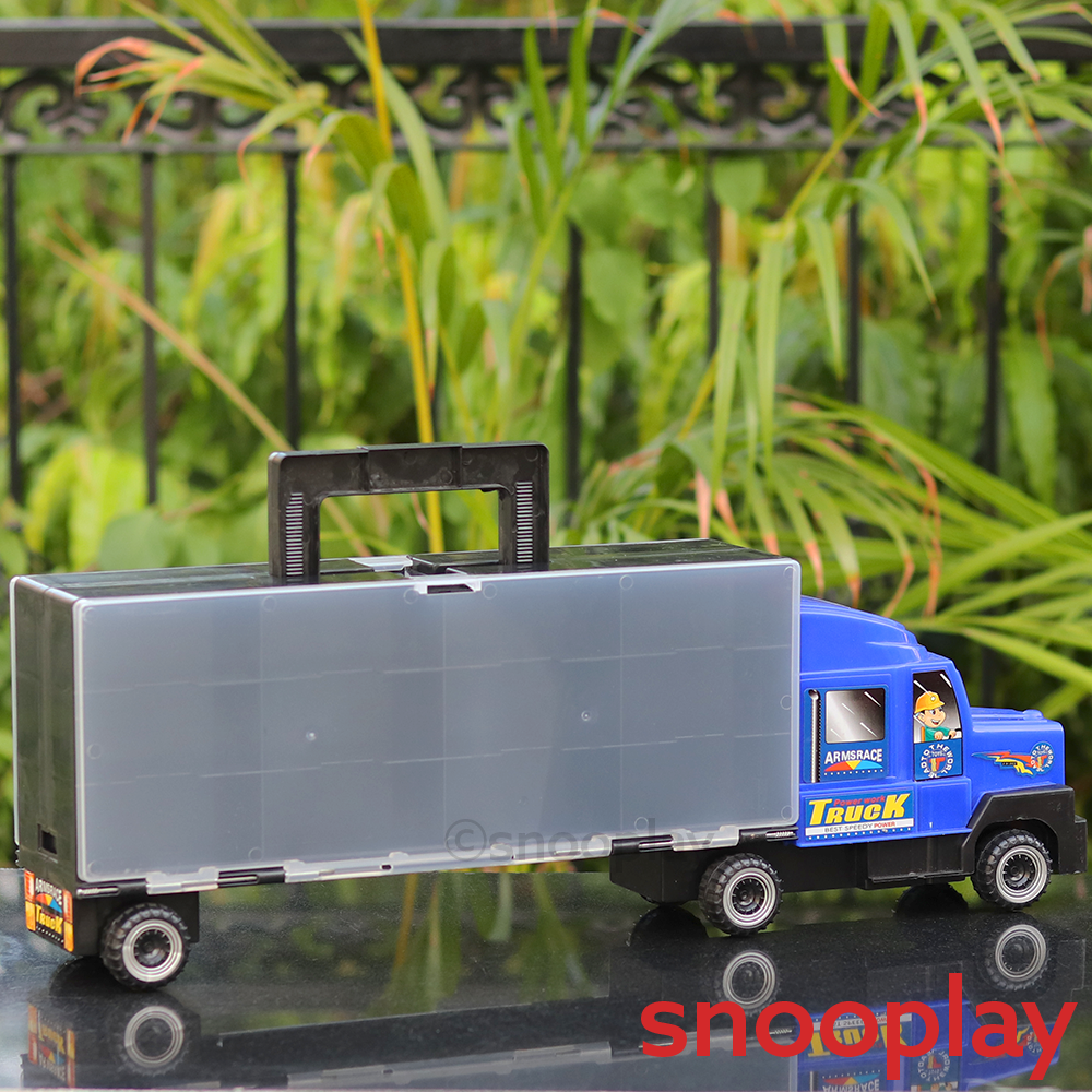 Auto Carrier Transportation Truck with 12 Diecast Cars