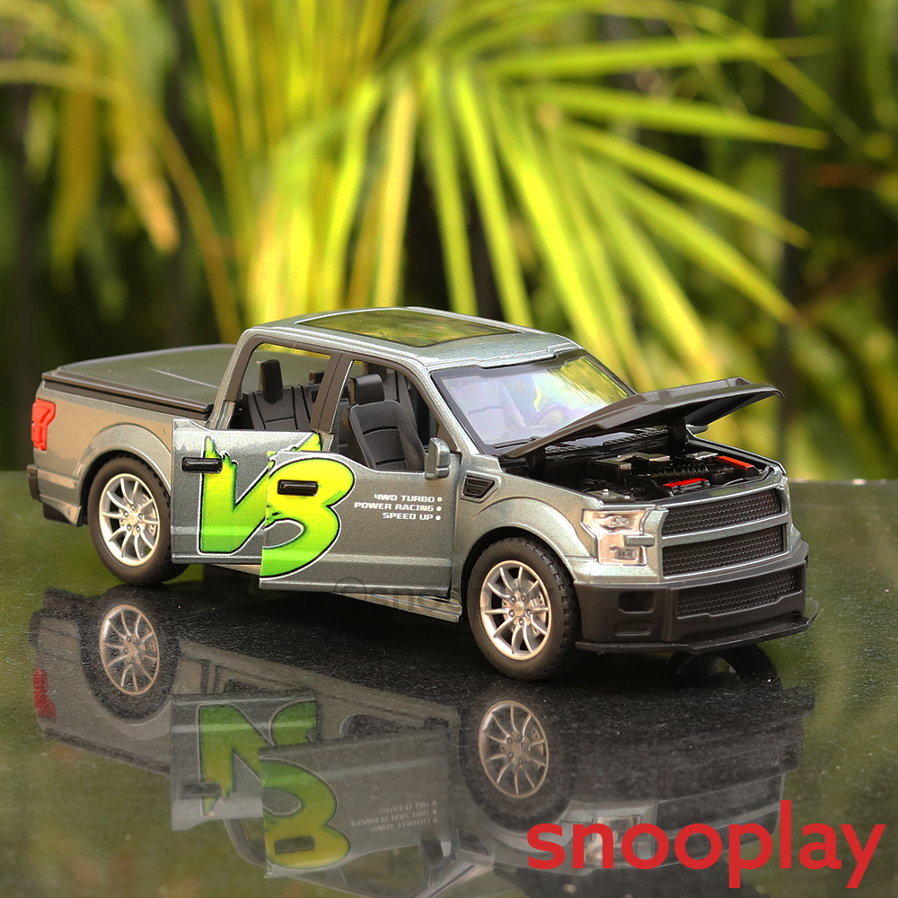 Diecast Car Resembling Ford F350 with Openable Parts, Lights and Sounds (Scale 1:22) - Assorted Designs and Colours