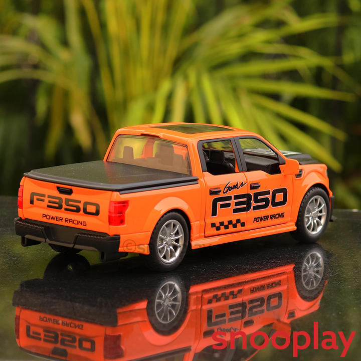 Diecast Car Resembling Ford F350 with Openable Parts, Lights and Sounds (Scale 1:22) - Assorted Designs and Colours