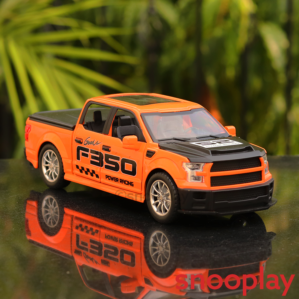 Diecast Car Resembling Ford F350 with Openable Parts, Lights and Sounds (Scale 1:22) - Assorted Designs and Colours