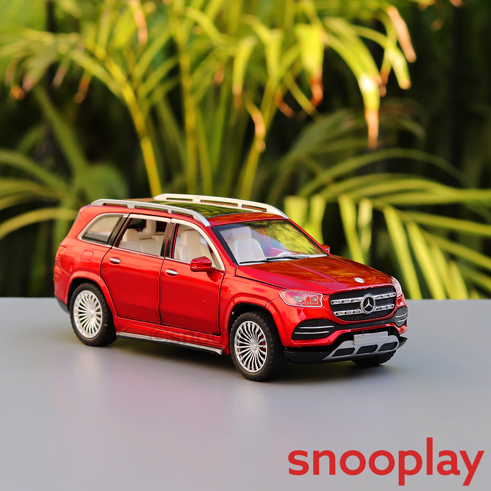 Diecast Metal Car resembling Mercedes Benz GLS 2020 with Openable doors and Pull back Feature (Scale 1:24) - Assorted Colours