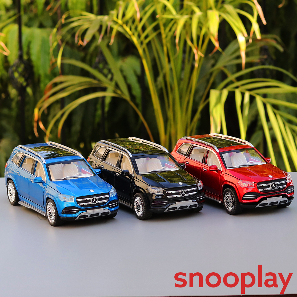 Diecast Metal Car resembling Mercedes Benz GLS 2020 with Openable doors and Pull back Feature (Scale 1:24) - Assorted Colours